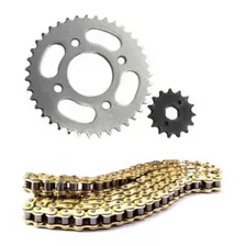 Kit De Arrastre Sprocket Cadena Dorada Italika 150z 150sz