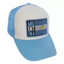 Gorra Trucker Curva Parche Bordado Argentina 10514pararg