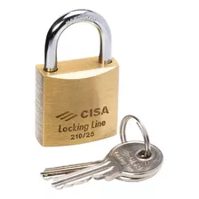 Candado Cisa 25mm Dorado Laton Macizo 