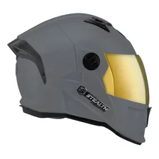 Capacete Stealth Fosco Com Viseira Dourada Lançamento 2023