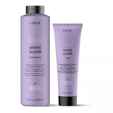 Shampoo Y Máscara Tonalizador De Rubios Y Mechas White Silve