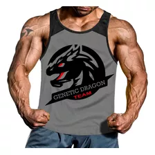 Musculosa 2 Tonos Gimnasio Entrenamiento Dragon Team Genetic