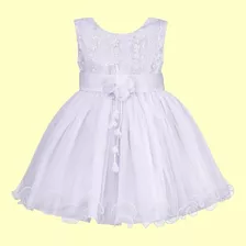 Vestido Branco Infantil Batizado Noivinha Dama De Honra 