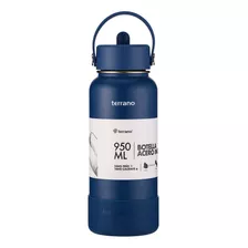Botella Térmica Terrano 950ml. C/pico. Y Accesorios Color Azul Oscuro