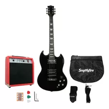 Paquete Smithfire Guitarra Electrica Sg-310 Pack Negro