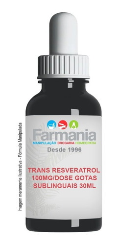 Trans Resveratrol 100mg/dose Gotas Sublinguais 60ml Farmania