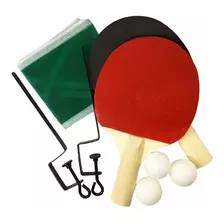  Ping Pong Set De 2 Paletas + 3 Pelotas + Red + Soportes