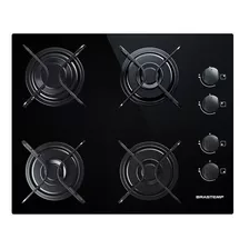 Cooktop Fogão A Gás 56,5x46cm 4 Bocas Vidro Bivolt Brastemp