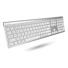 Teclado Macally Inalámbrico Mac O Windows Pc/plateado