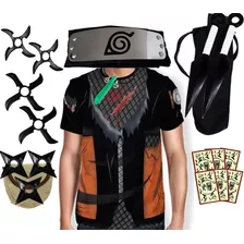 Kit Kunai Ninja Naruto Fuuma Shuriken Camisa Naruto Kakashi