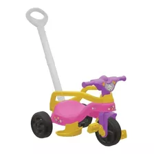 Triciclo Motoquinha Infantil Rosa Completo Empurrador Gala