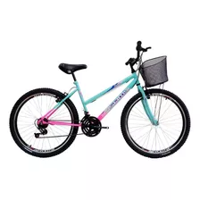 Bicicleta Antiga Aro 26 Flowers 18 Marchas Com Cesta