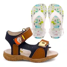 Sandalia Papete + Chinelo Pimpolho Brinde Promocao Kit