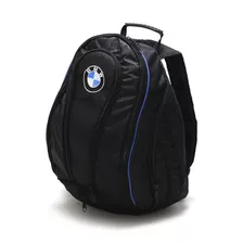 Mochila Bmw 100% Impermeável Preta/azul C/capa *promoção*