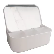 Caja Organizadora De Maquillaje Joyas Con Tapa Espejo