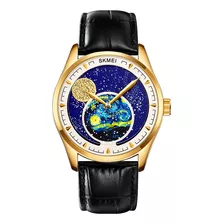 Reloj De Cuarzo Skmei Starry Sky Moon Phase 2115 Para Hombre