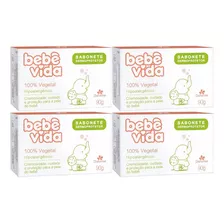 4un Bebe Vida Sabonete Vegetal Dermoprotetor 90g Davene