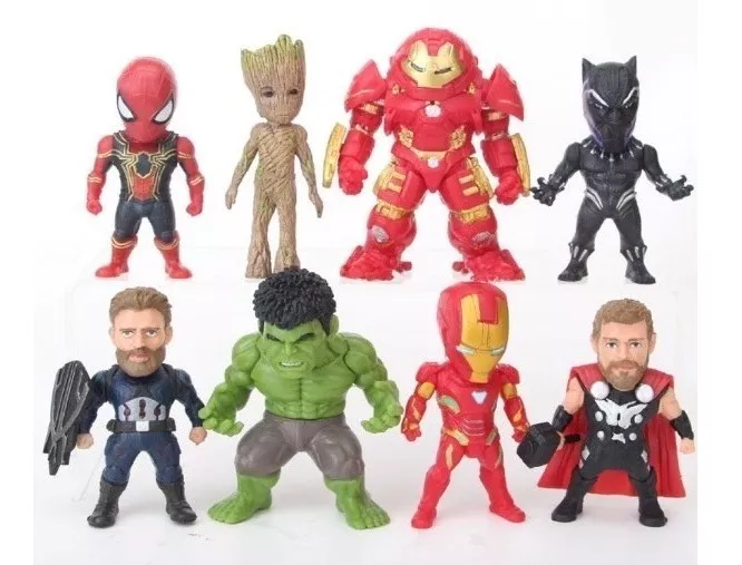 Figuras Muñecos Avengers Colección 8 Spiderman Hulk Ironman