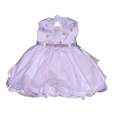 Vestido Infantil Menina Bebê Branco Batizados Strass P Ao G 