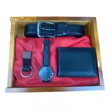 Kit 4 Artículos (relojes Cinto Billetera Llavero) 