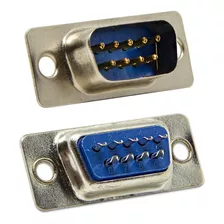 10 Peças - Conector Db9 Macho Solda Fio Rs232 Serial 