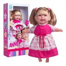 Boneca Menina Anne Cante Comigo C/ Som - Super Toys