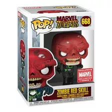 Funko Pop 668 Zombie Red Skull Exclusive Marvel Collector