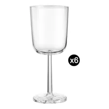 Set X6 Copas De Cristal P/vino Bohemia Bastia 200ml Color Vidrio