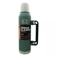 Termo Acero Inox 1.3 Lt Frio Calor Lusqtoff Tapón Cebador Mm Color Verde