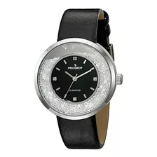 Reloj Elegante Con Correa Negra Fina Peugeot 3041sbk