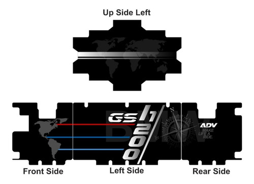 Viniles Estickers Para Maletas  Aluminio Bmw 1200 Aire Foto 4