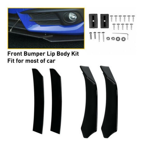 Universal Front Bumper Lip Body Kit Splitter Spoiler Lip  Mb Foto 8