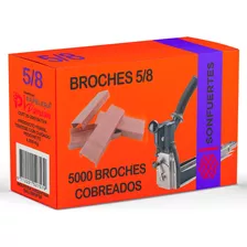 Broches 5/8 Cobreado 5000u Sonfuertes Dinamit 90 Abrochadora