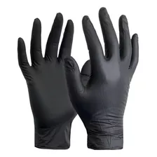 Guantes Descartables Antideslizantes One Glove Color Negro Talle S De Nitrilo X 100 Unidades