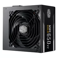 Fuente De Poder Cooler Master 650w Mwe V2 80 Plus Gold Negra Color Negro