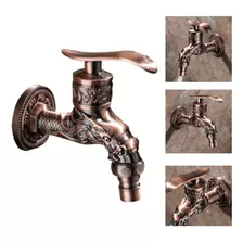 Torneira Vintage Retro Dragão Bronze Cobre Jardim Lavanderia