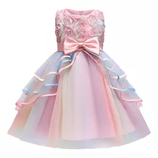 Vestido De Fiesta De Princesa Con Estampado Floral Para Niña