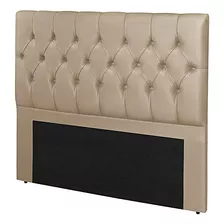 Cabeceira Estofada Cama Box Casal Milão 1,40cm Suede Bege