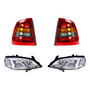 Par Faros Chevrolet Astra Con Lupa F/negro 2004 2005 2006