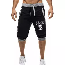 Bermuda Short Jogger 3/4 Moletom Com Elástico 