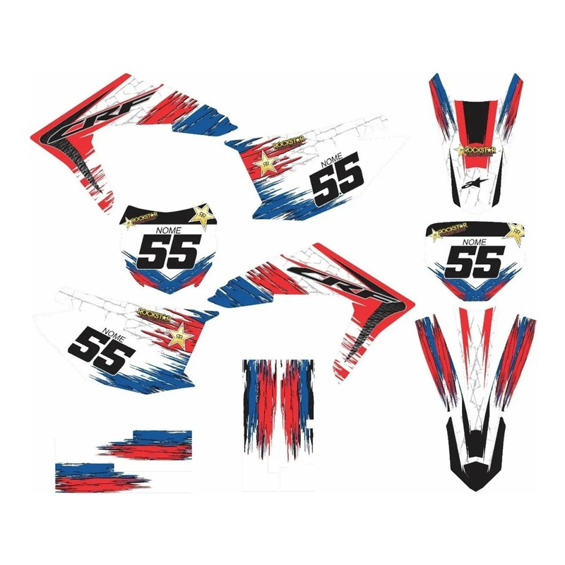 Kit Adesivo Moto Cross Trilha Crf 230 0,20mm Biker Lm266