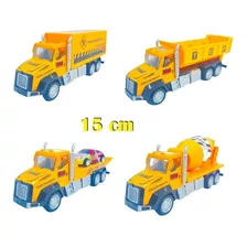 Caminhão Construção Brinquedo Miniatura Baú Trucado Led Som