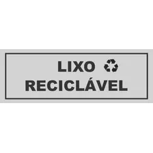 2 Placas De Sinalização Lixo Reciclavel E Organico