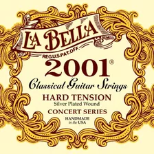 Cuerdas La Bella 2001 Exra Hard Tensionconcert Silver Naylon