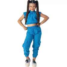 Roupa De Menina Blogueirinha Modinha Calça Jogger Infantil