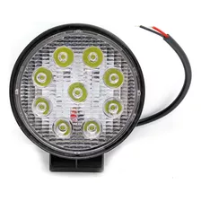 Farol Milha Led Auxiliar Universal Redondo - Dc9-80v - 27w