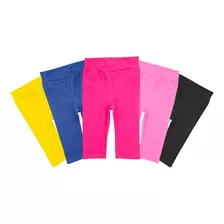 Kit 15 Legging Infantil Menina Cotton Estampado Calça Capri