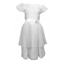 Vestido Comunion Canutillo Alforzado 2367 Nena Childrens