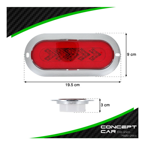 Plafon 25 Led Ovalado Flecha Secuencial Arillo Gel 4 Funci Foto 5