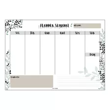 Planner Semanal De Mesa 15x21cm A5 50 Folhas Bloco De Notas